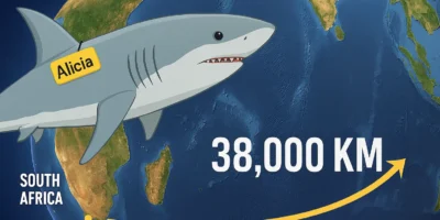 De Gansbaai à Indonésia: a odisseia de 38.000 km de um tubarão-branco mal identificado De Gansbaai à Indonésia: a odisseia de 38.000 km de um tubarão-branco mal identificado