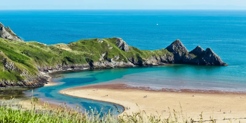 Strand und meer in wales
